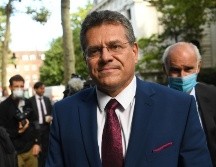 El vicepresidente de la Comisión Europea, Maros Sefcovic reitera que no dudarán en recurrir a acciones legales contra el controvertido proyecto de ley británico. EFE / N. Hall