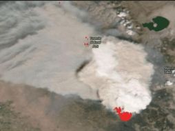 La nube fue captada por los satélites de la NASA. ESPECIAL/NASA