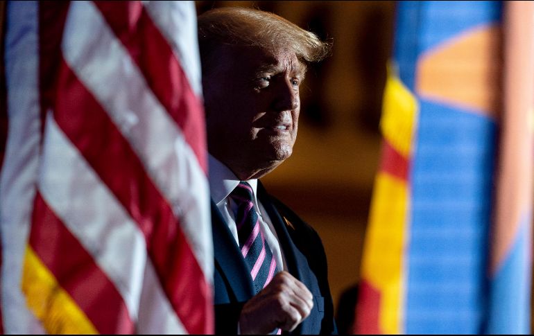 La noche del lunes, Trump tiene actividades proselitistas de visita en Arizona. AP / A. Harnik