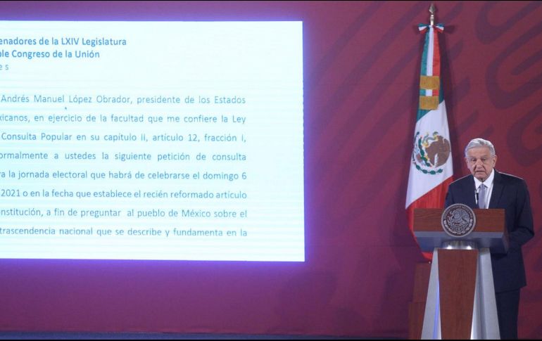 AMLO detalla que dicho juicio abarcaría desde el presidente Carlos Salinas de Gortari hasta Enrique Peña Nieto. SUN / G. Espinosa
