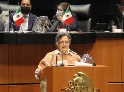 Beatriz Paredes hizo un llamado a defender la libertad de expresión en México. TWITTER/@Senado_PRI