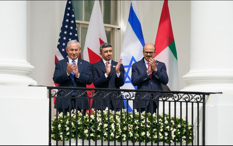Los líderes de las tres naciones sellaron el pacto en Washington. EFE/C. Kleponis