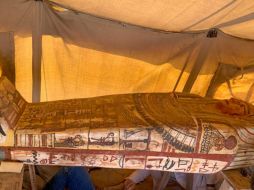 Los14 sarcófagos fueron hallados en el fondo de un pozo en la necrópolis de Saqqara, al suroeste de El Cairo. AFP