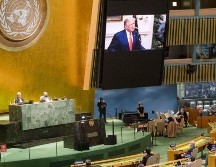 El presidente de Estados Unidos, Donald Trump, habla durante su intervención en 75 Asamblea General de la ONU, en Nueva York. EFE/R. Bajornas-UN Photo