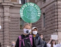 Thunberg se manifestó este viernes frente al Parlamento sueco en Estocolmo como parte del movimiento 