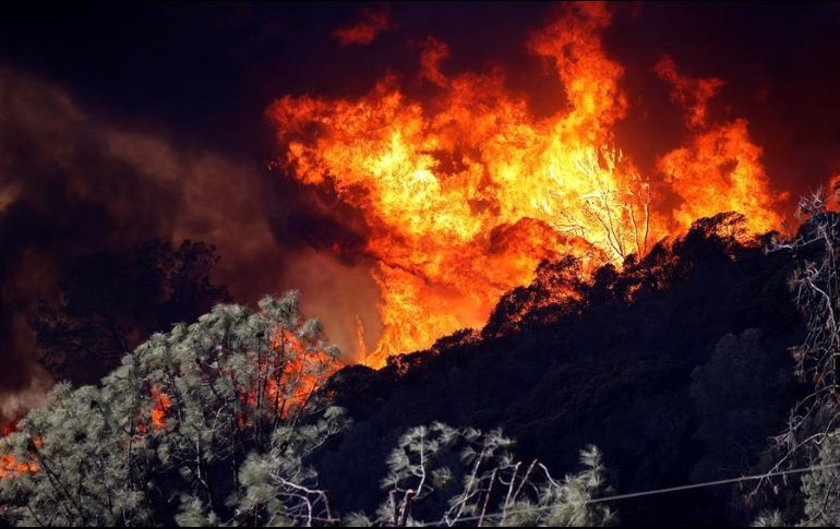 Numerosas casas empezaron a arder temprano el lunes en los vecindarios suburbanos al este de Santa Rosa. EFE / J. G. MABANGLO