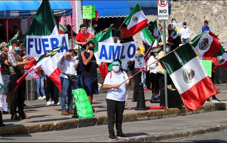 El Presidente López Obrador dice que están garantizadas las libertades de todos, pero hizo un llamado a que se abandone la violencia y reiteró que en su gobierno no habrá presos políticos. SUN / ARCHIVO