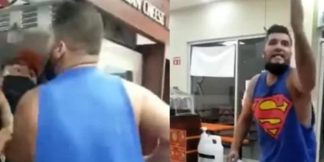 Hombre agrede a trabajadores de pizzer&iacute;a; lo apodan "LordPizza"