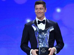 El atacante polaco gana un premio especialmente prestigioso este año, en el que no se concede el Balón de Oro. AFP / H. Cunningham