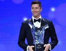 El atacante polaco gana un premio especialmente prestigioso este año, en el que no se concede el Balón de Oro. AFP / H. Cunningham
