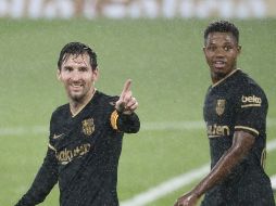 Messi y Ansu Fati comandaron un nuevo triunfo del Barcelona. EFE