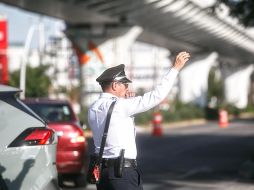 La Policía Vial mantiene presencia en los cierres viales para agilizar el tránsito. ESPECIAL/Secretaría de Cultura Jalisco