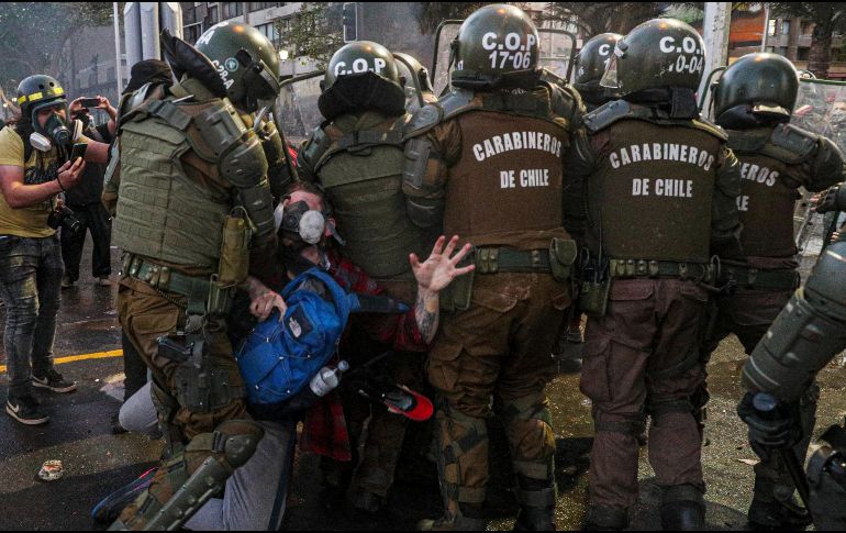Continúan las manifestaciones en Chile. AP