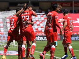 Jugadores del Toluca celebran su triunfo de este domingo. IMAGO7 /