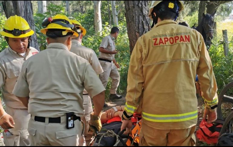 Rescatan a ciclista accidentado en el bosque El Centinela