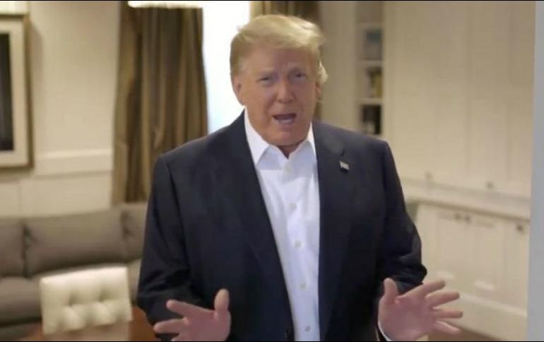 El presidente de Estados Unidos compartió un nuevo video en su cuenta de Twitter en el que aparece con mejor aspecto que los días anteriores.  Reuters