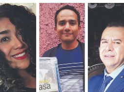 Norma Gutiérrez, Diego Reos y Jorge Velazco, reporteros de EL INFORMADOR. Cortesía • N. Gutiérrez
