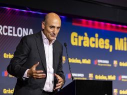 Jordi Moix, vicepresidente económico del club, detalló las pérdidas ante los medios de comunicación. TWITTER / @FCBarcelona_es
