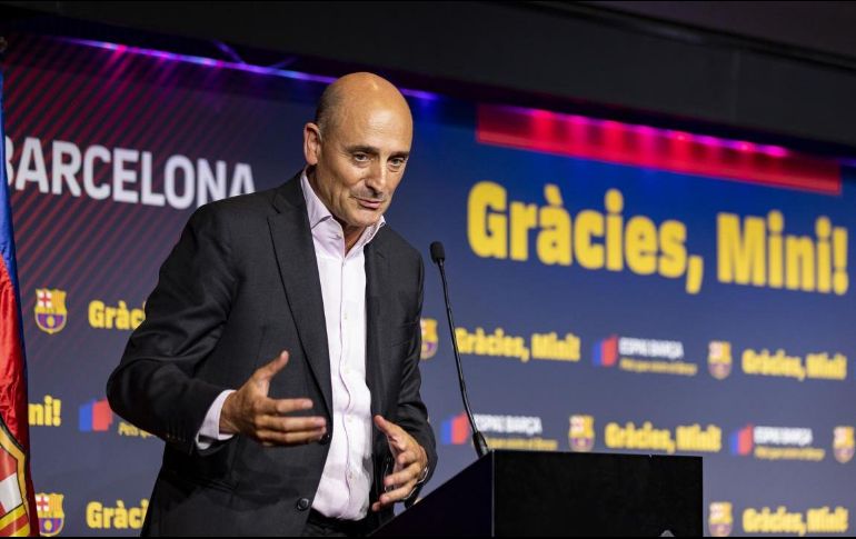 Jordi Moix, vicepresidente económico del club, detalló las pérdidas ante los medios de comunicación. TWITTER / @FCBarcelona_es