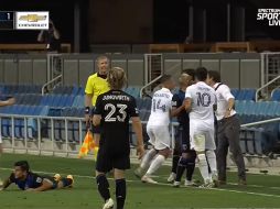 El Comité Disciplinario determinó que San José Earthquakes y LA Galaxy (donde milita Hernández) violaron la política de confrontación masiva en el minuto 59 de su partido el 3 de octubre pasado. YouTube / LA Galaxy