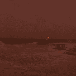 Huracán "Delta" deja inusual amanecer en Cozumel