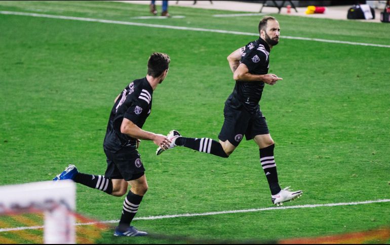 ESTRENO. El ariete argentino marcó su primer gol con la elástica del Inter de Miami. TWITTER/@InterMiamiCF