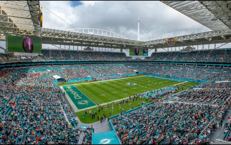 Los Delfines de Miami podrían jugar con el Hard Rock Stadium lleno. TWITTER/@LosDolphins
