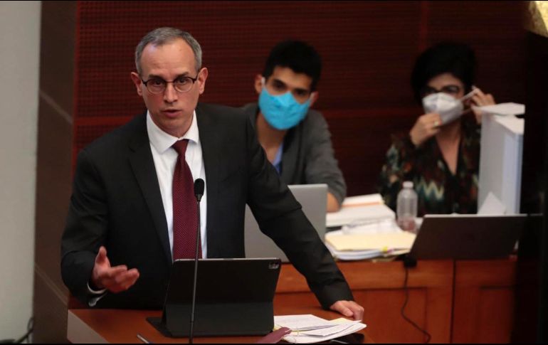 El subsecretario de Prevención y Promoción de la Salud, Hugo López-Gatell, durante su comparecencia ante la Comisión de Salud. SUN / B. Fregoso