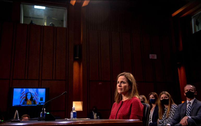 Amy Coney Barrett. La jueza fue nominada por el presidente de Estados Unidos para ocupar una vacante en la Corte. EFE/H. Swift