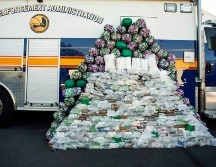 El histórico decomiso de drogas se exhibió en una rueda de prensa en Montebello, California. AP/The Orange County Register/S. Reingewirtz/