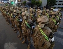 Vista de elementos del Ejército que prestarán servicio en las elecciones a partir de este sábado, cuando desde las 20:00 horas locales se active el toque de queda en Bolivia. EFE/J. Alves