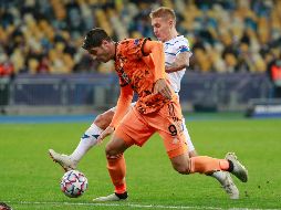 El atacante español firmó sus dos tantos en el estadio Olímpico de la capital ucraniana en la segunda mitad del partido. AP / V. Ogirenko
