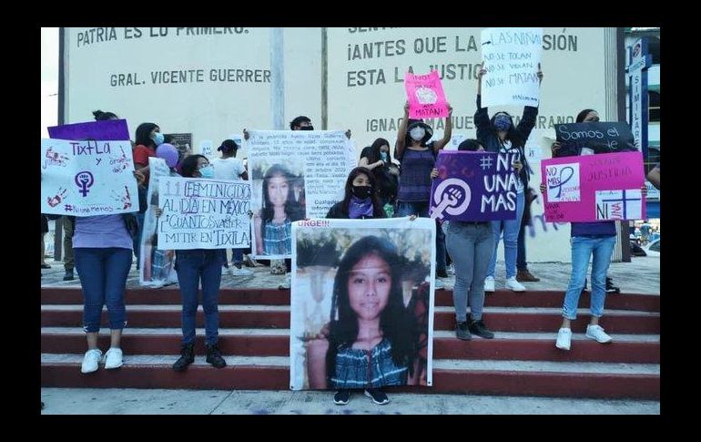 Una manifestación para pedir apoyo tras la desaparición de Ayelin. TWITTER@jorge_aguilarp