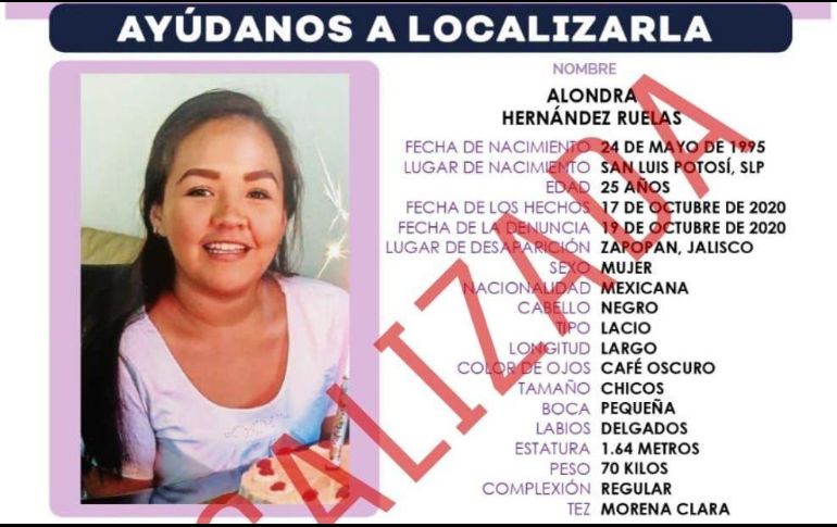 La Fiscalía Estatal confirma la localización de la joven. ESPECIAL