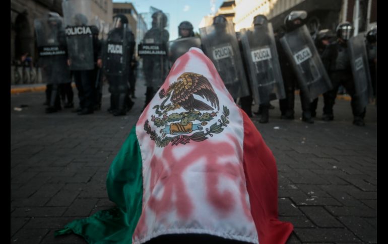 Piden #JusticiaParaGiovanni con marcha y brotes de violencia en Jalisco. EL INFORMADOR / F. Atilano