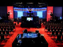 Preparativos para el segundo debate presidencial entre el presidente Donald Trump y el candidato presidencial demócrata y exvicepresidente Joe Biden, en la Universidad de Belmont de Nashville, Tennessee. AP / P. Semansky