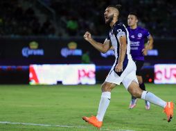 Nicolás Sánchez celebra tras anotar el segundo gol de Monterrey. IMAGO7/P. Guevara