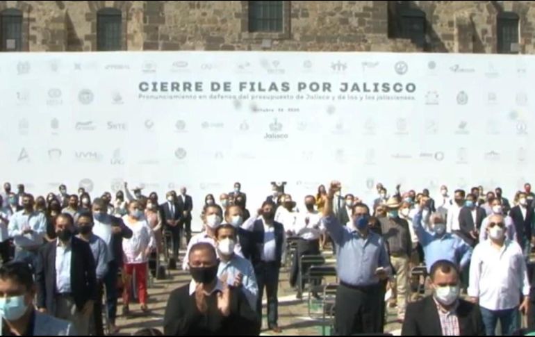 Se suman al llamado los titulares del Poder Judicial y del Congreso del Estado, así como representantes de organizaciones civiles, ambientalistas, líderes sindicales; entre otros sectores. EL INFORMADOR / R. Rivas