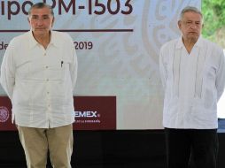 Adan López (i) adelantó que este jueves varios gobernadores del país emitirán un mensaje en respuesta a lo dicho el lunes por los federalistas. NTX/ARCHIVO