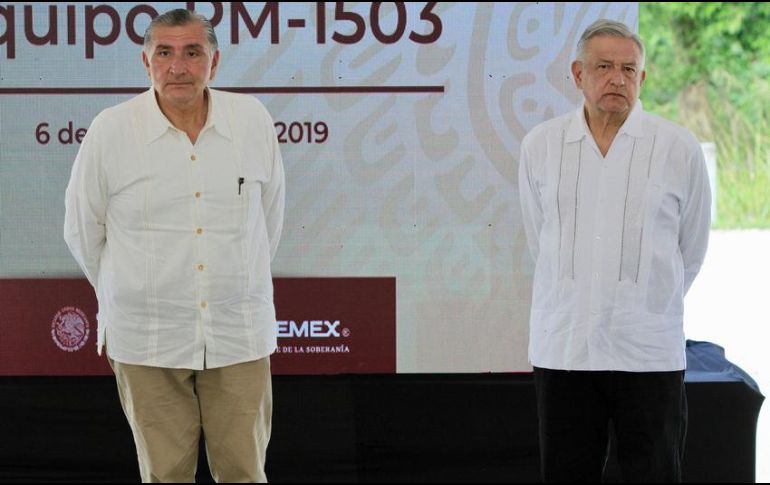 Adan López (i) adelantó que este jueves varios gobernadores del país emitirán un mensaje en respuesta a lo dicho el lunes por los federalistas. NTX/ARCHIVO