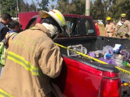 El camioneta afectada transportaba pólvora y se dirigía hacia un templo donde se desarrollan las celebraciones por el día de San Judas Tadeo. ESPECIAL/ UEPCBJ