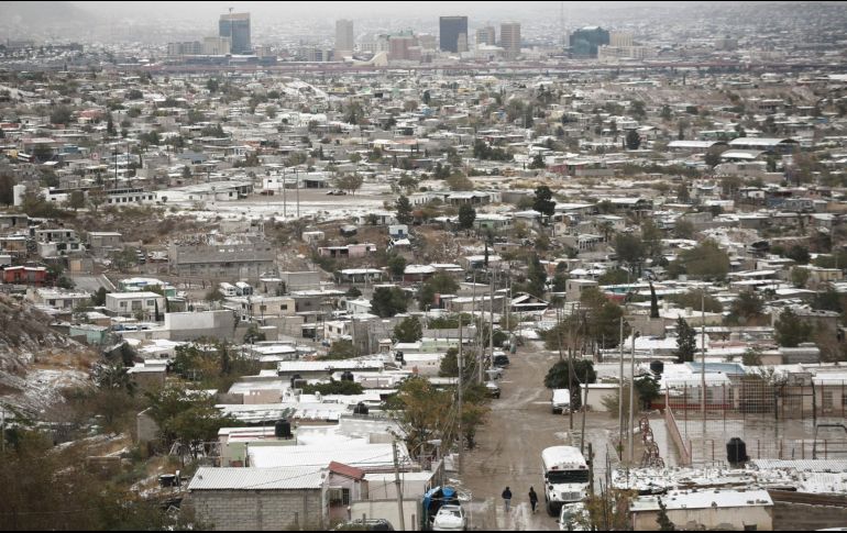 Ciudad Juárez, Chihuahua, tras la nevada de hoy. AP/C. Chávez