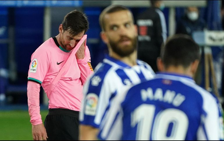 Messi no pudo hacerse presente en el marcador con goles. AFP / C. Manso