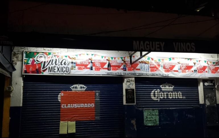 Uno de los negocios clausurados fue una licorería en la colonia Lomas de Zapopan. ESPECIAL/ Gobierno de Zapopan