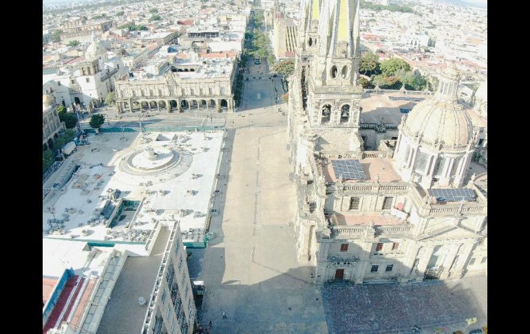Plaza Guadalajara y la catedral. FACEBOOK@deltoroismael