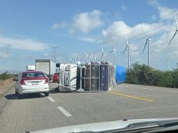 Las rachas de viento alcanzaron durante la madrugada velocidades hasta de 169 kilómetros por hora, lo que genera inestabilidad en los vehículos. ESPECIAL