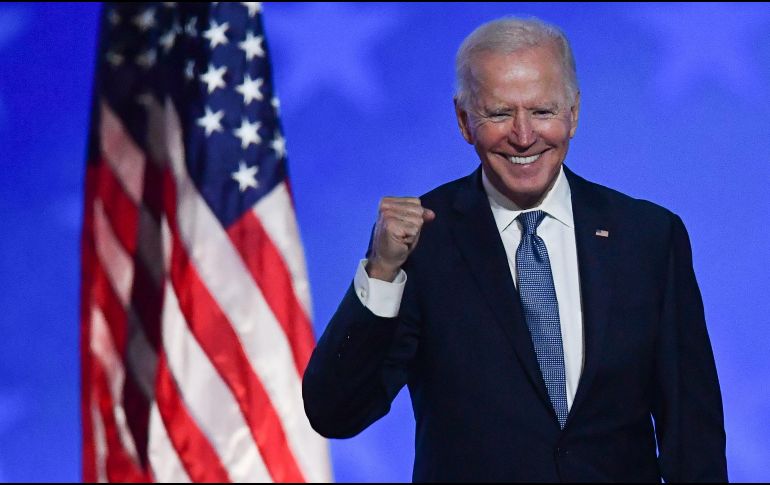Joe Biden envió un mensaje a sus partidarios en Delaware. AFP / A. WEISS