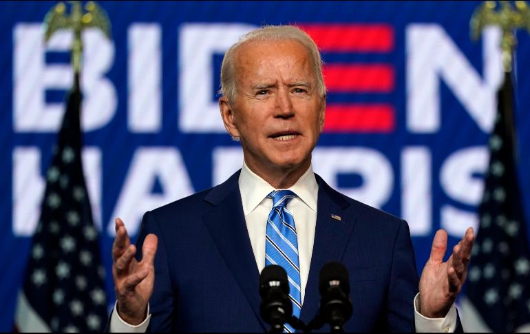 Joe Biden dio hoy un discurso desde Wilmington, en Delaware, en el afirmó que cree que ganará las elecciones.  AP/C. Kaster