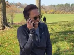 Kamala Harris expresó su alegría del triunfo en la llamada. TWITTER@KamalaHarris