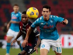 Lozano disputó 76 minutos y fue sustituido por Matteo Politano. EFE / E. Baracchi